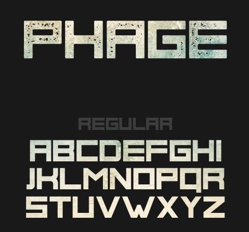 Phage - Free Font
